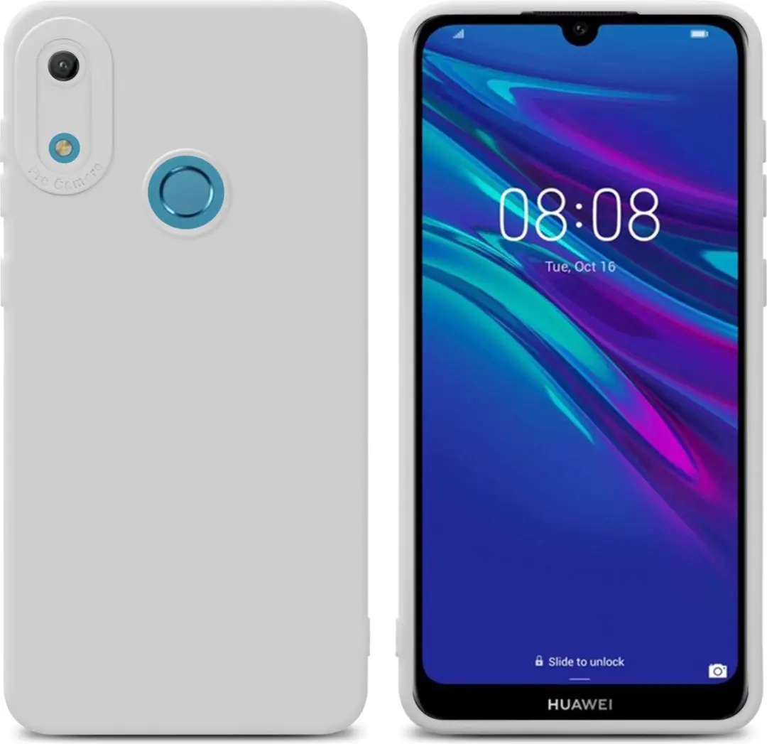 Cadorabo Hoesje geschikt voor Huawei Y6 2019 in FLUID WIT