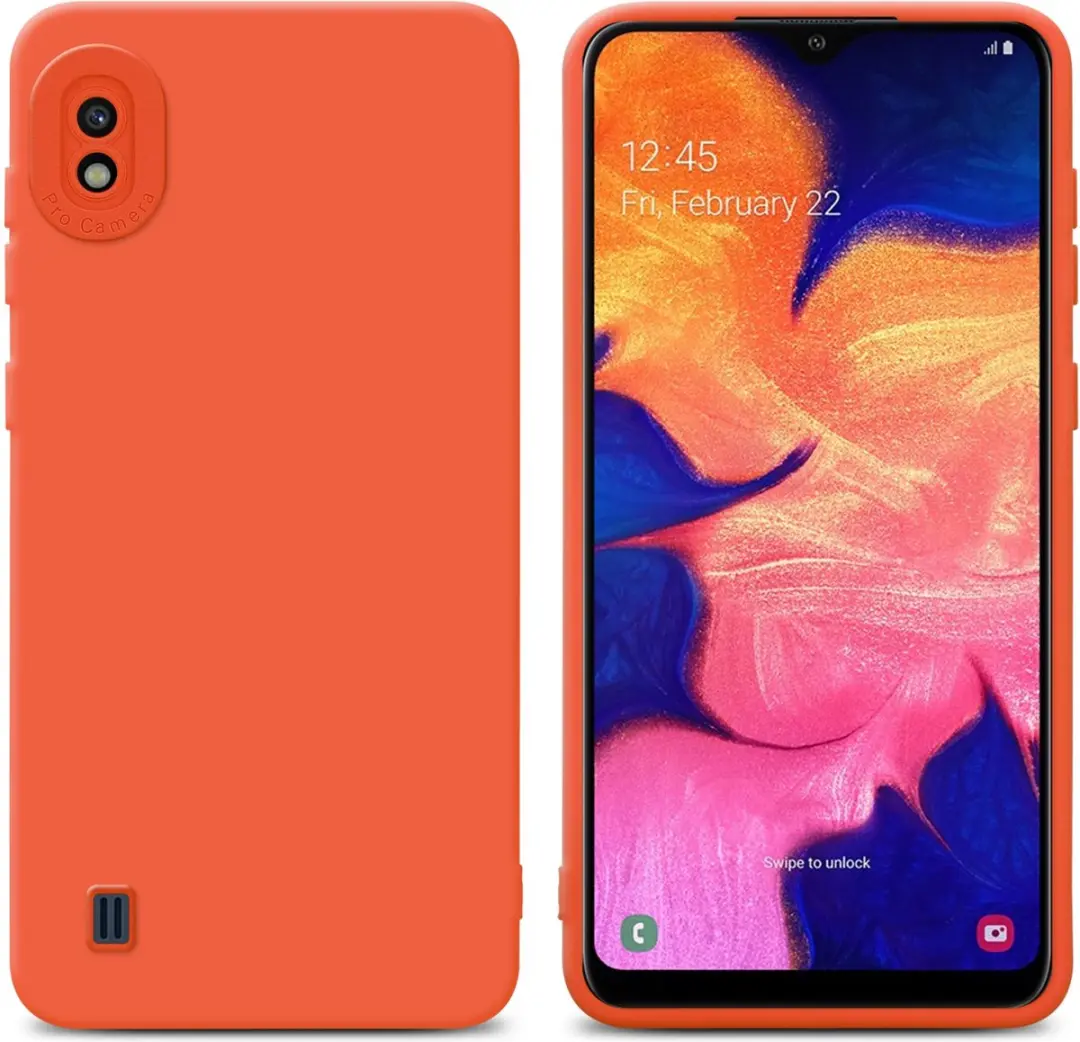 Cadorabo Hoesje geschikt voor Samsung Galaxy A10 in FLUID ORANJE