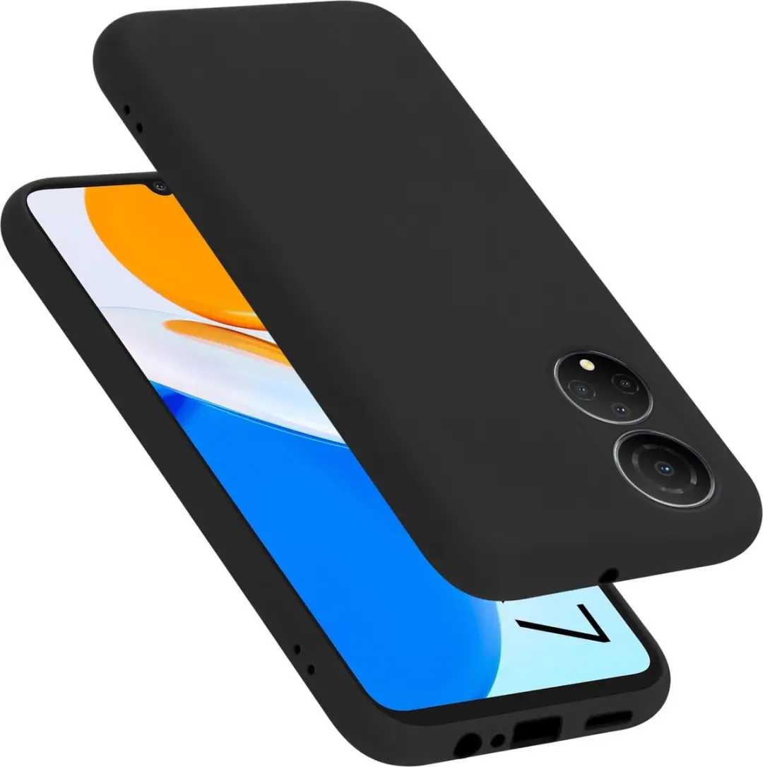 Cadorabo Hoesje geschikt voor Honor X7 in LIQUID ZWART