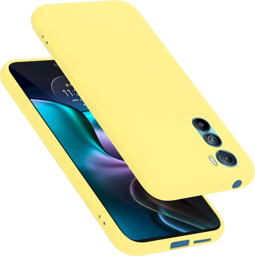 Cadorabo Hoesje geschikt voor Motorola EDGE 30 in LIQUID GEEL