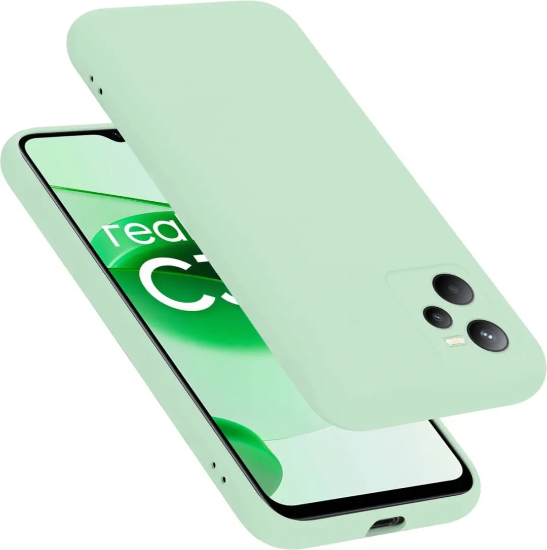 Cadorabo Hoesje geschikt voor Realme C35 / Narzo 50A PRIME in LIQUID LICHT GROEN
