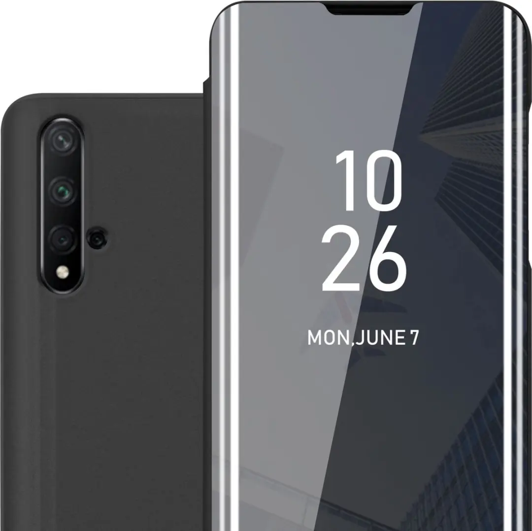 Cadorabo Hoesje geschikt voor Honor 20 / 20S / Huawei NOVA 5T in TOERMALIJN ZWAR