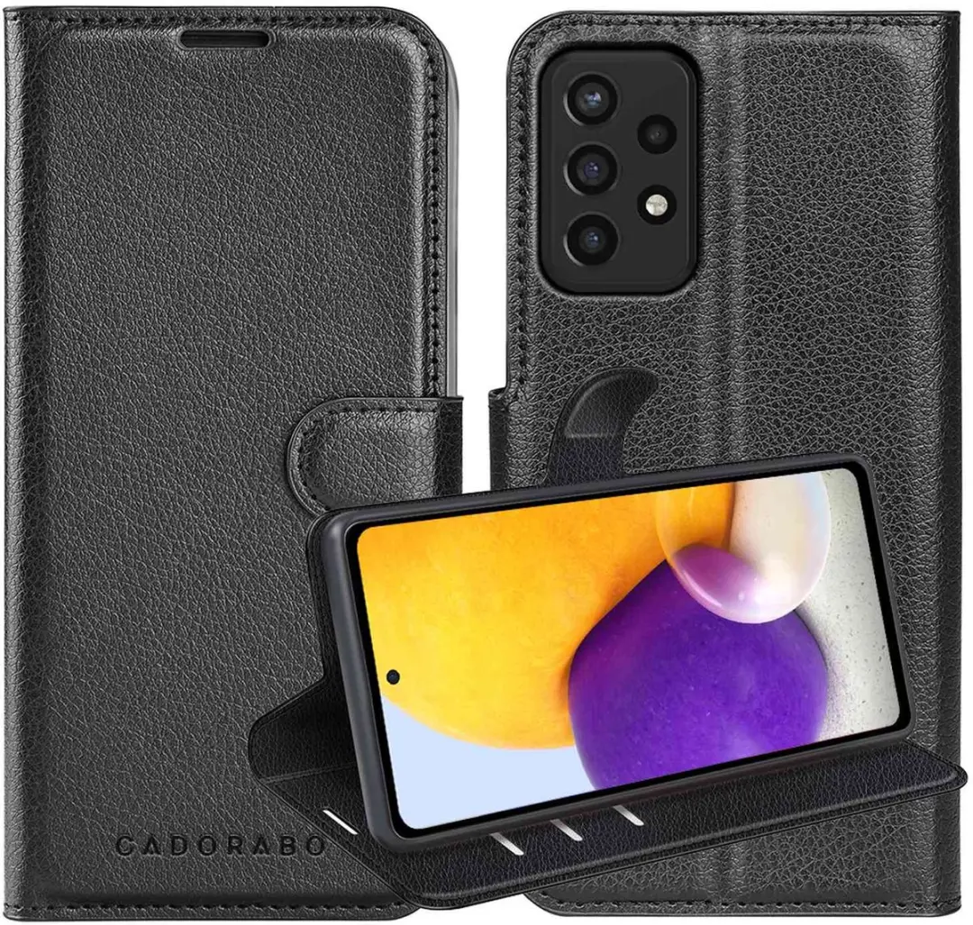Cadorabo Hoesje geschikt voor Samsung Galaxy A72 4G / 5G in PHANTOM ZWART