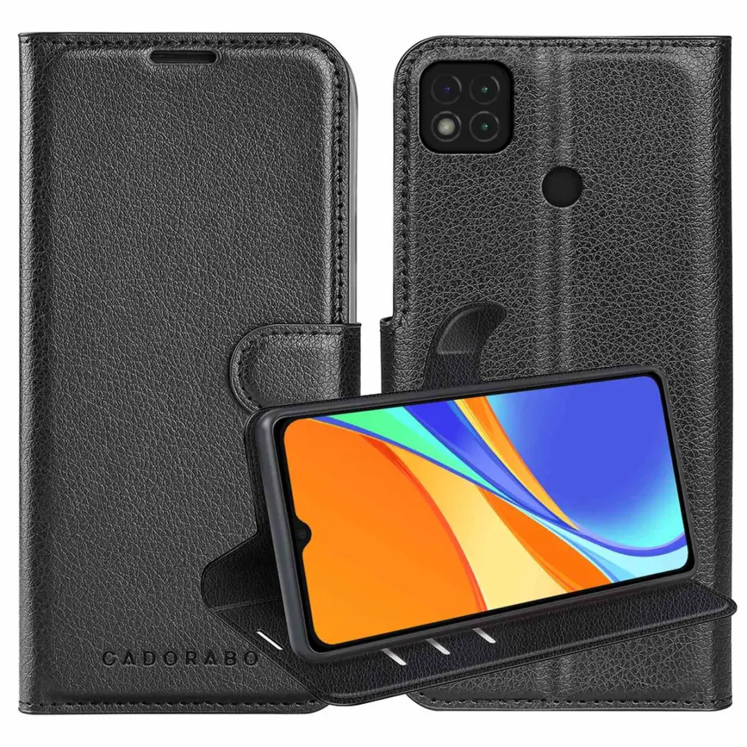 Cadorabo Hoesje geschikt voor Xiaomi RedMi 9C / RedMi 10A in PHANTOM ZWART