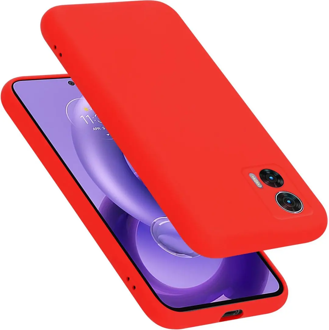 Cadorabo Hoesje geschikt voor Motorola EDGE 30 NEO in LIQUID ROOD