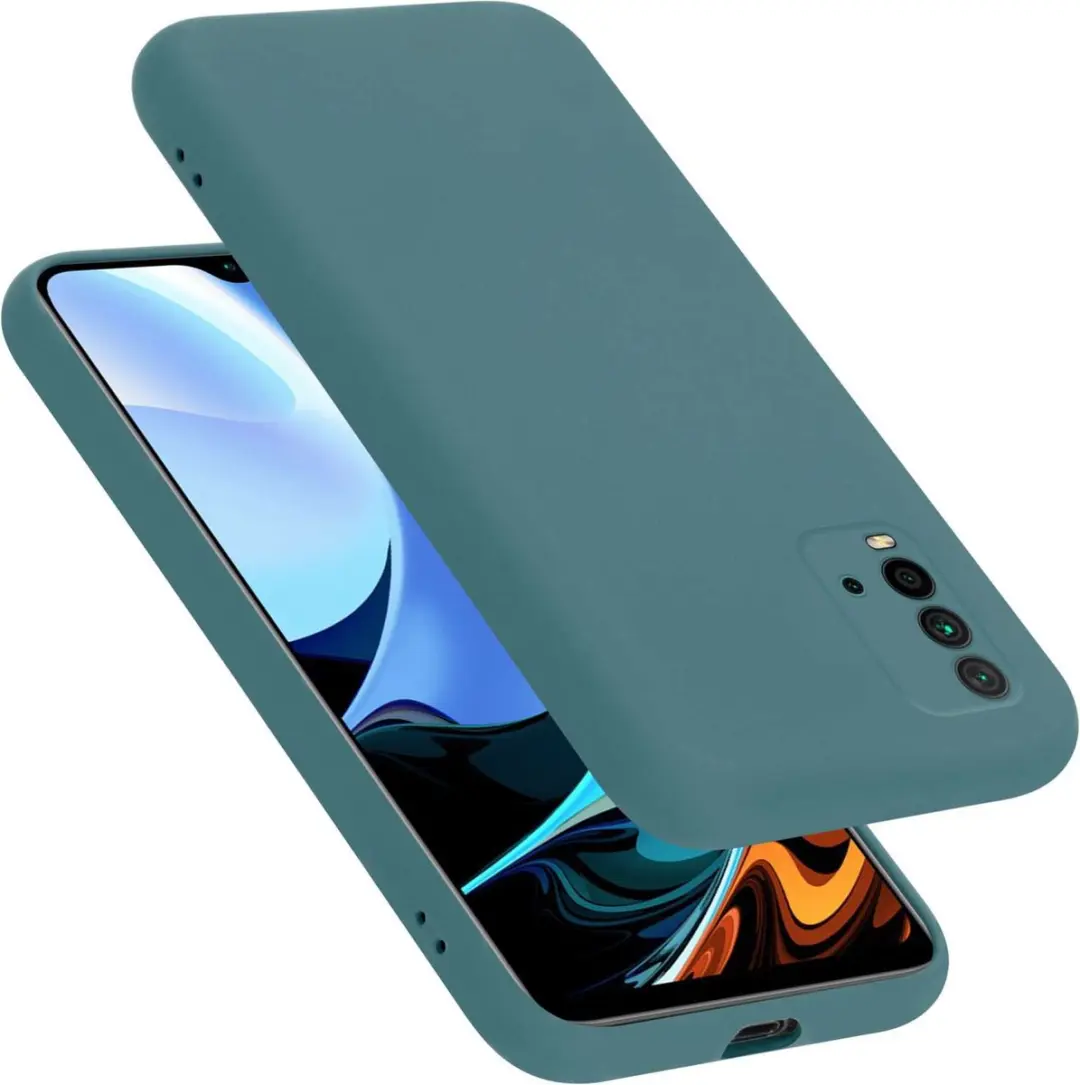 Cadorabo Hoesje geschikt voor Xiaomi RedMi 9T in LIQUID GROEN