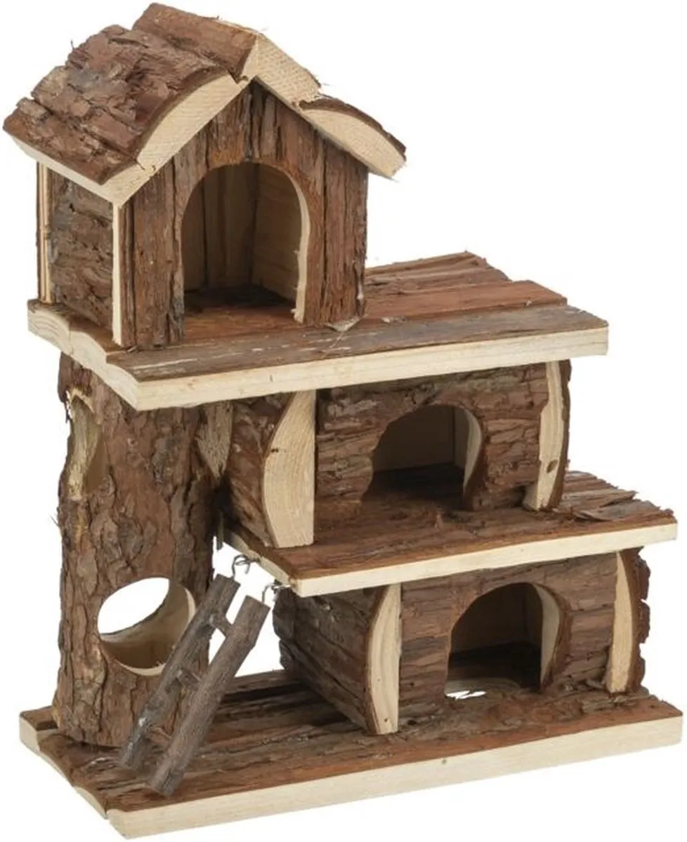 Trixie Natural Living Tammo House Knaagdierhuis 25x30x12cm - Bruin