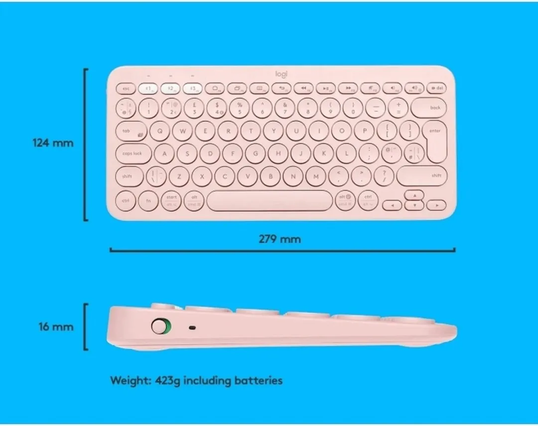 Logitech K380 Toetsenbord - Italiaans QWERTY - Roze