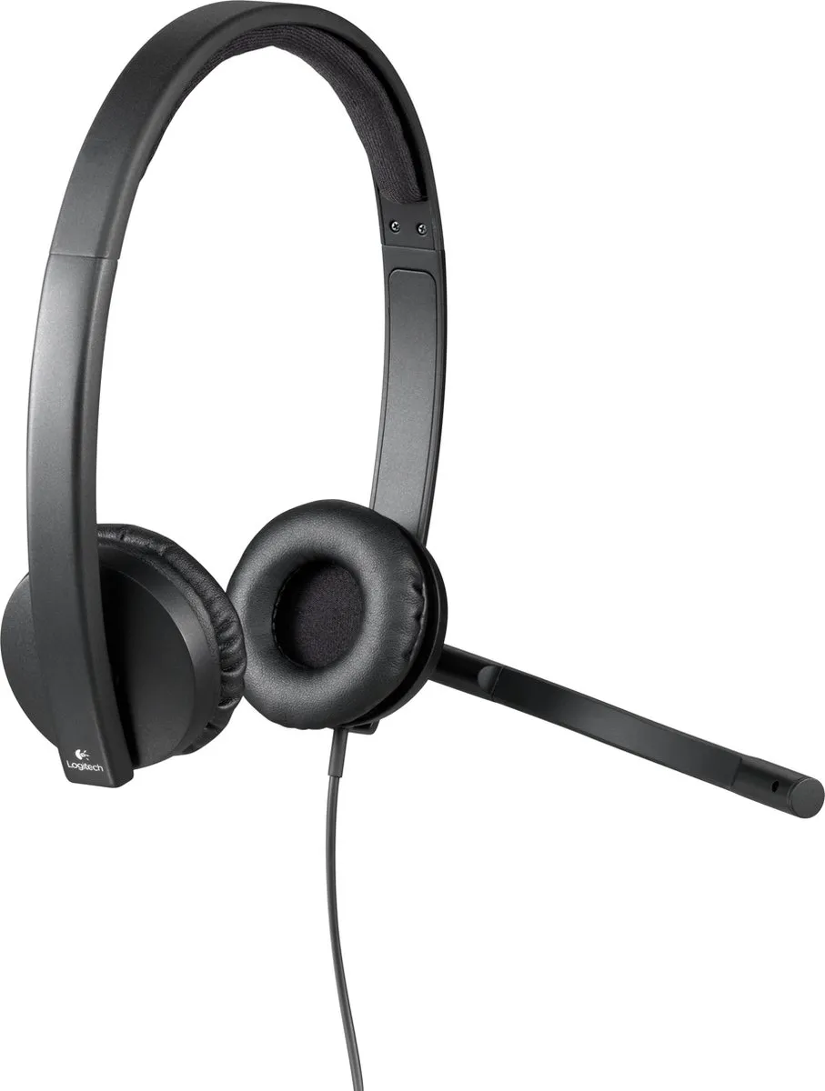 Logitech H570e USB Stereo Headset - Zwart