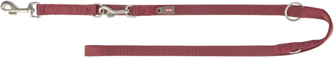Trixie Hondenriem Premium Verstelbaar - Sangria Rood - afbeelding 2 van 6