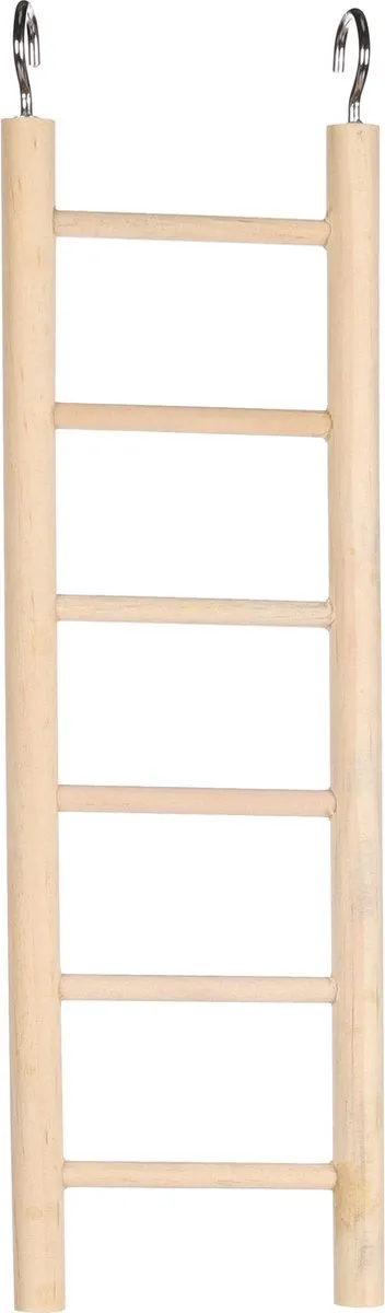 Flamingo Vogelspeelgoed Houten Ladder - Bruin - 7 x 1 x 25 cm