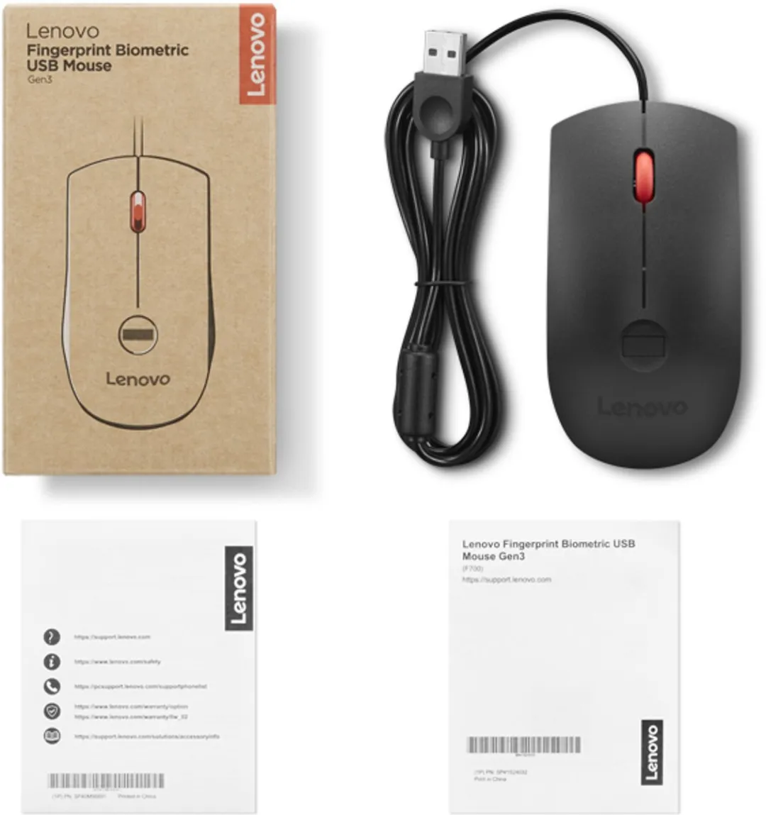 Lenovo Muis 4Y51S24029 - 2000 DPI - Zwart