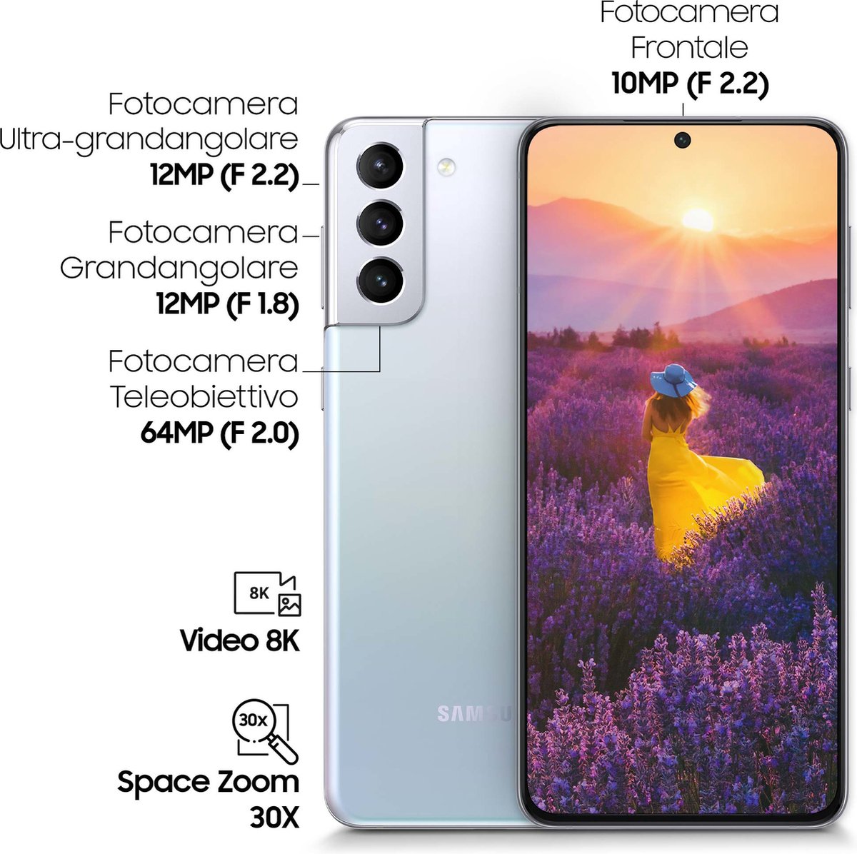 Samsung Galaxy S21+ - 5G - 128GB - Phantom Silver