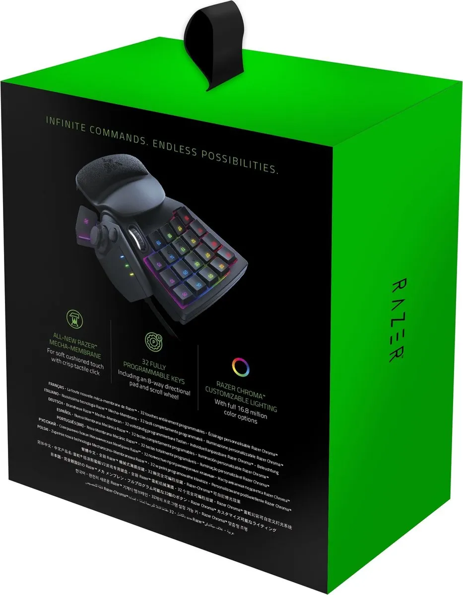Razer Tartarus V2 Gaming Keypad RZ07-02270100-R3M1 - 32 Toetsen - RGB Zwart - afbeelding 6 van 6