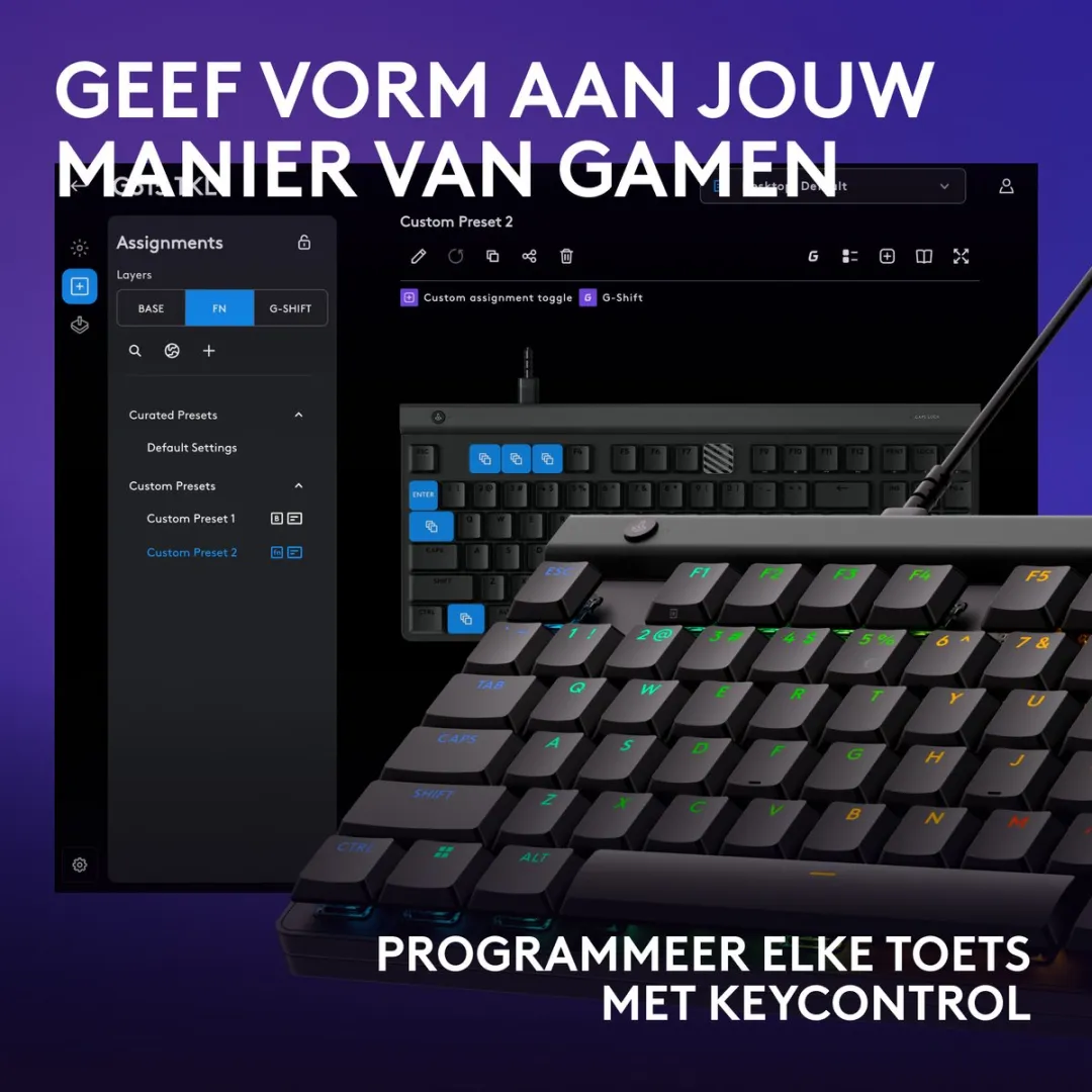 Logitech G G515 Lightspeed TKL Gaming Toetsenbord - Tactile - Zwart - afbeelding 6 van 6