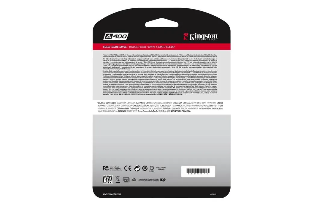 Kingston A400 SA400S37/480G Interne SSD 480GB
