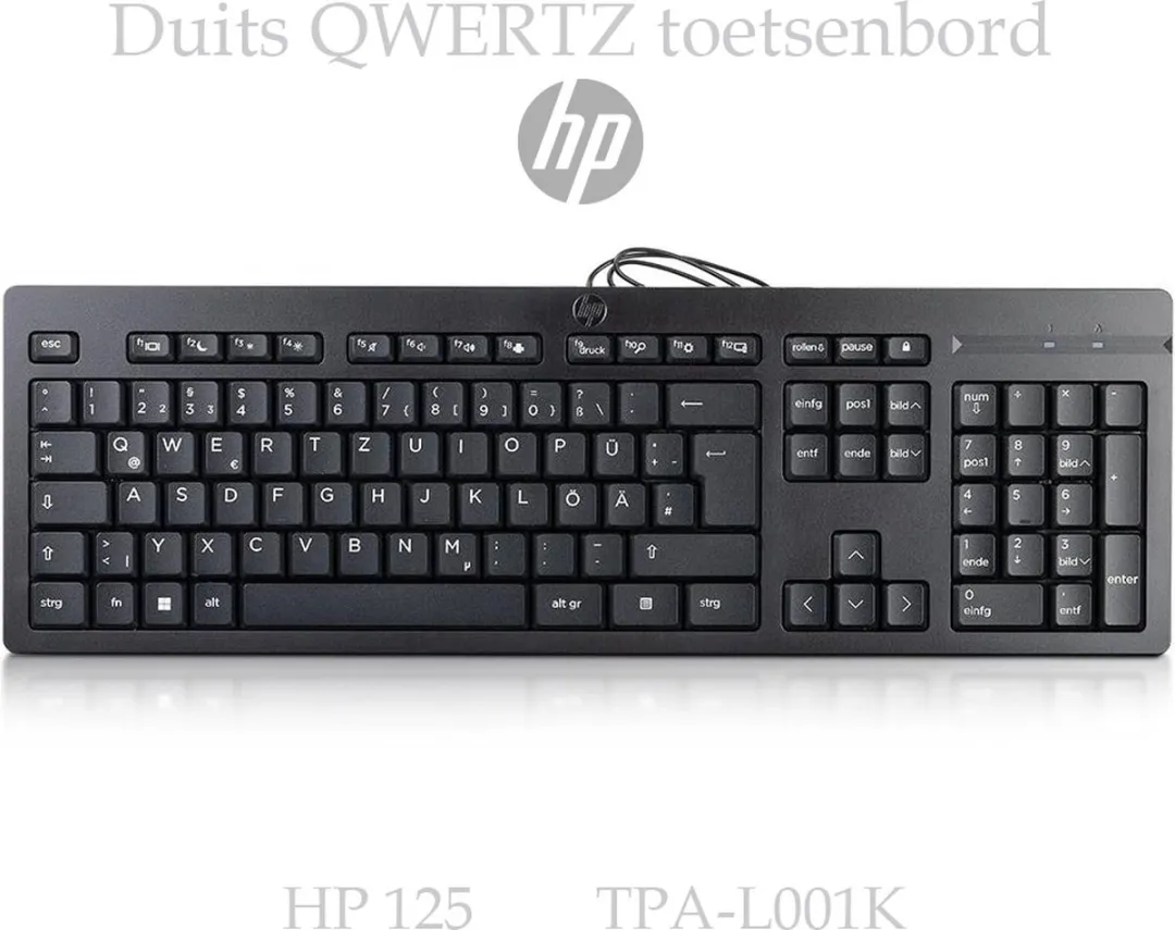 HP 125 DUITS QWERTZ Toetsenbord TPA-L001K