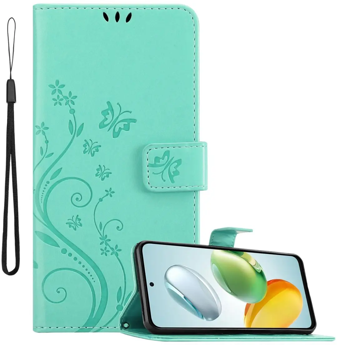 Cadorabo Hoesje geschikt voor Honor 200 Smart in BLOEMEN TURKOOIS