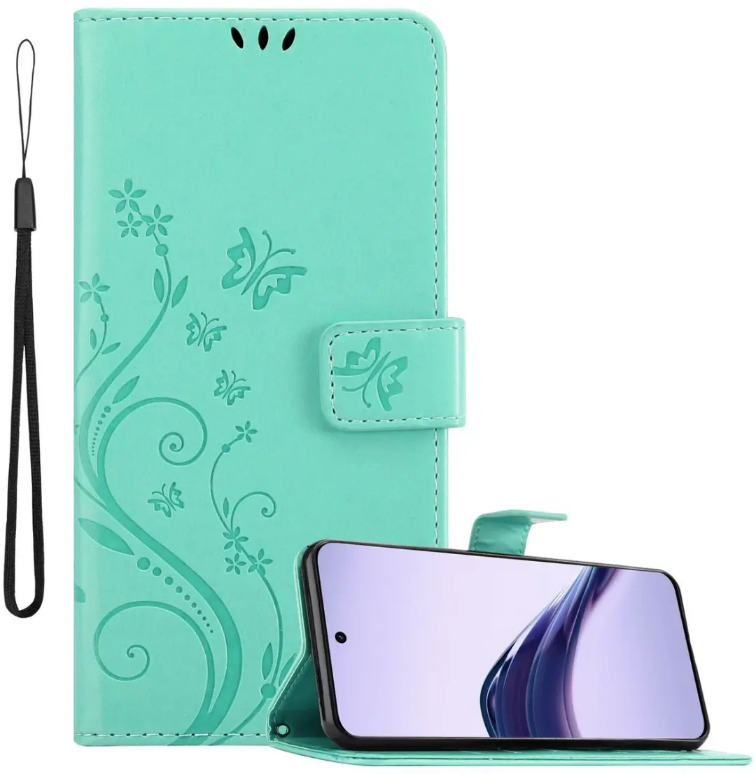 Cadorabo Hoesje geschikt voor Realme 13 Pro 5G in BLOEMEN TURKOOIS