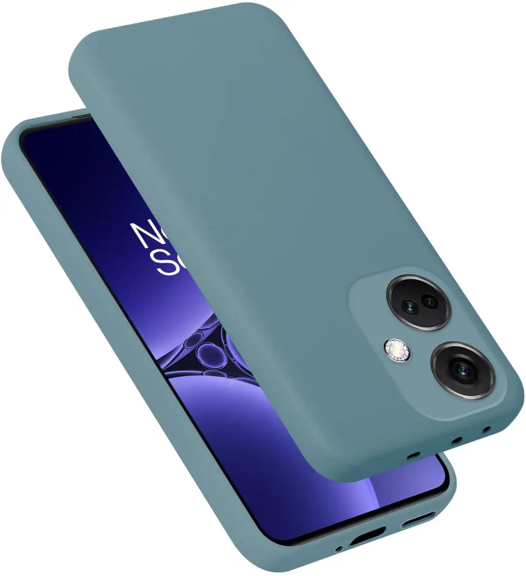 Cadorabo Hoesje geschikt voor OnePlus Nord CE 3 Case in Liquid Groen Beschermhoe