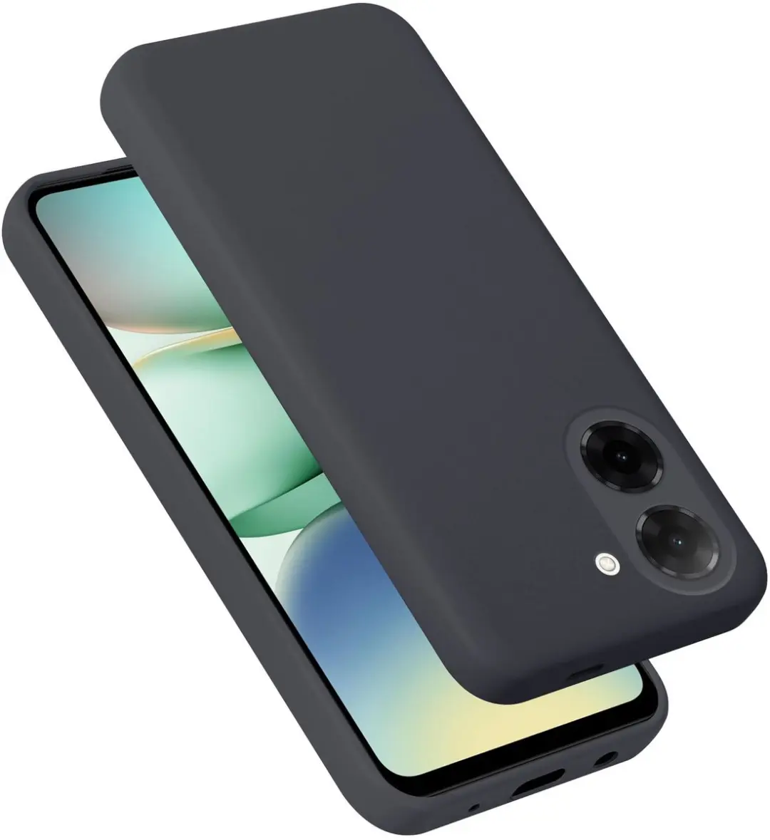 Cadorabo Hoesje geschikt voor Xiaomi Redmi A5 Case in Liquid Zwart Beschermhoes