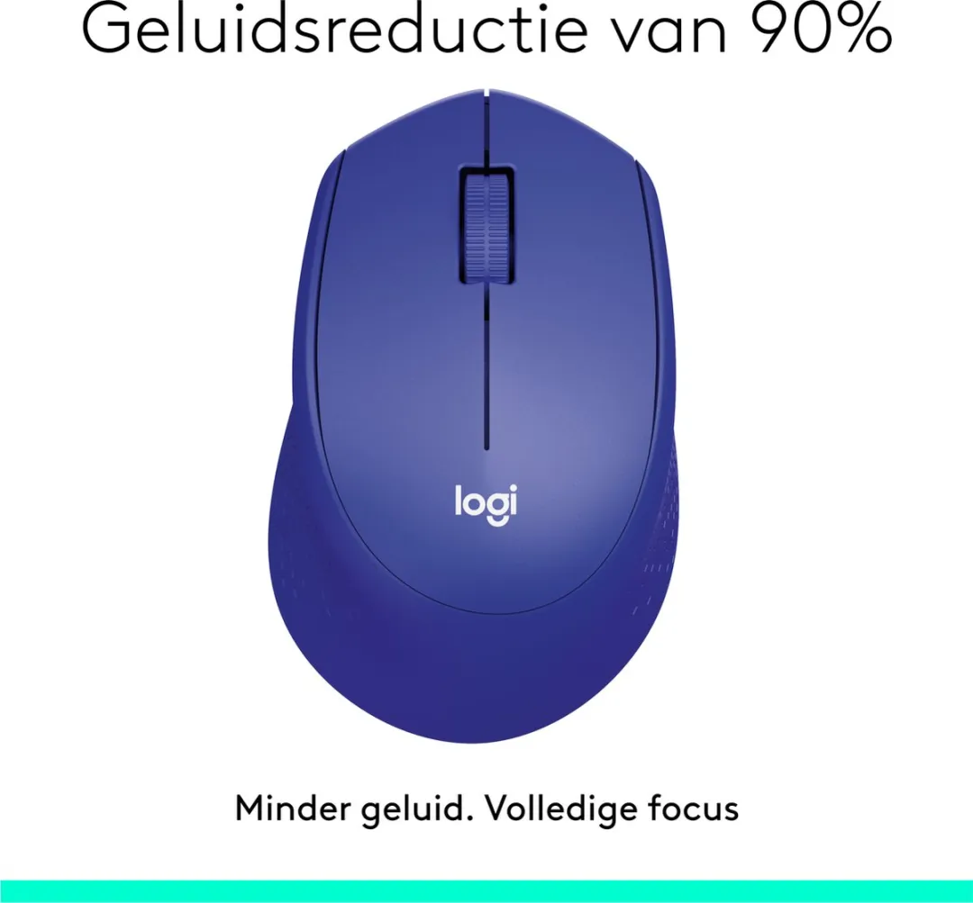 Logitech M330 Silent Plus - Draadloze Muis - Blauw