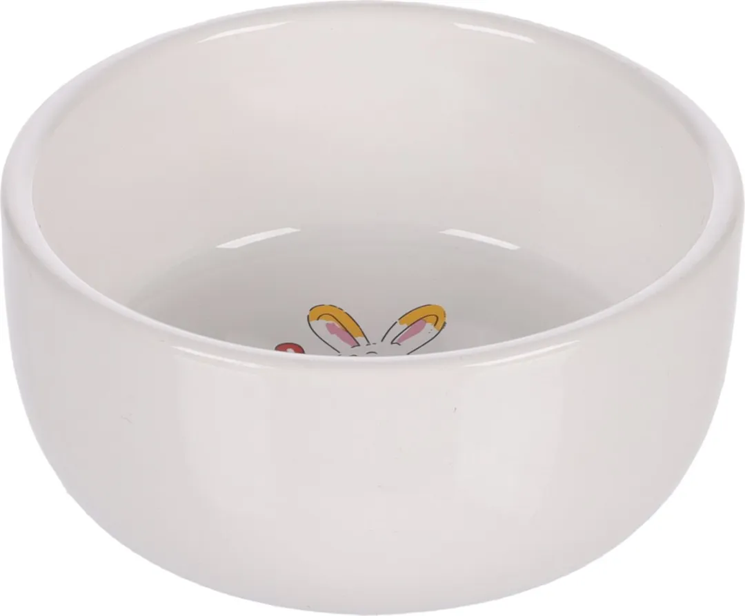 Flamingo Konijnen Voederbak 11cm - Wit