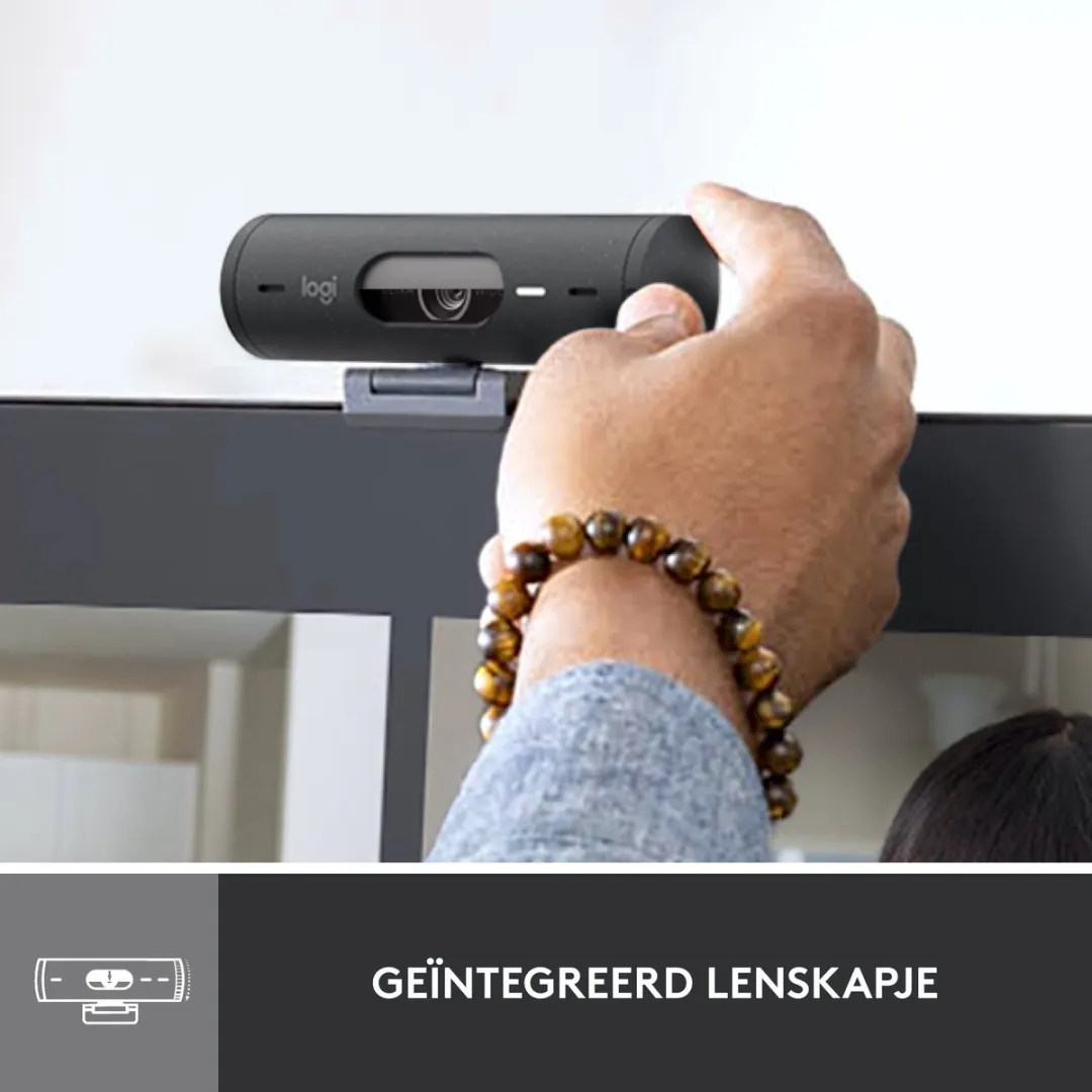Logitech Brio 500 Webcam - Full HD - 1080p/30fps - Donkergrijs