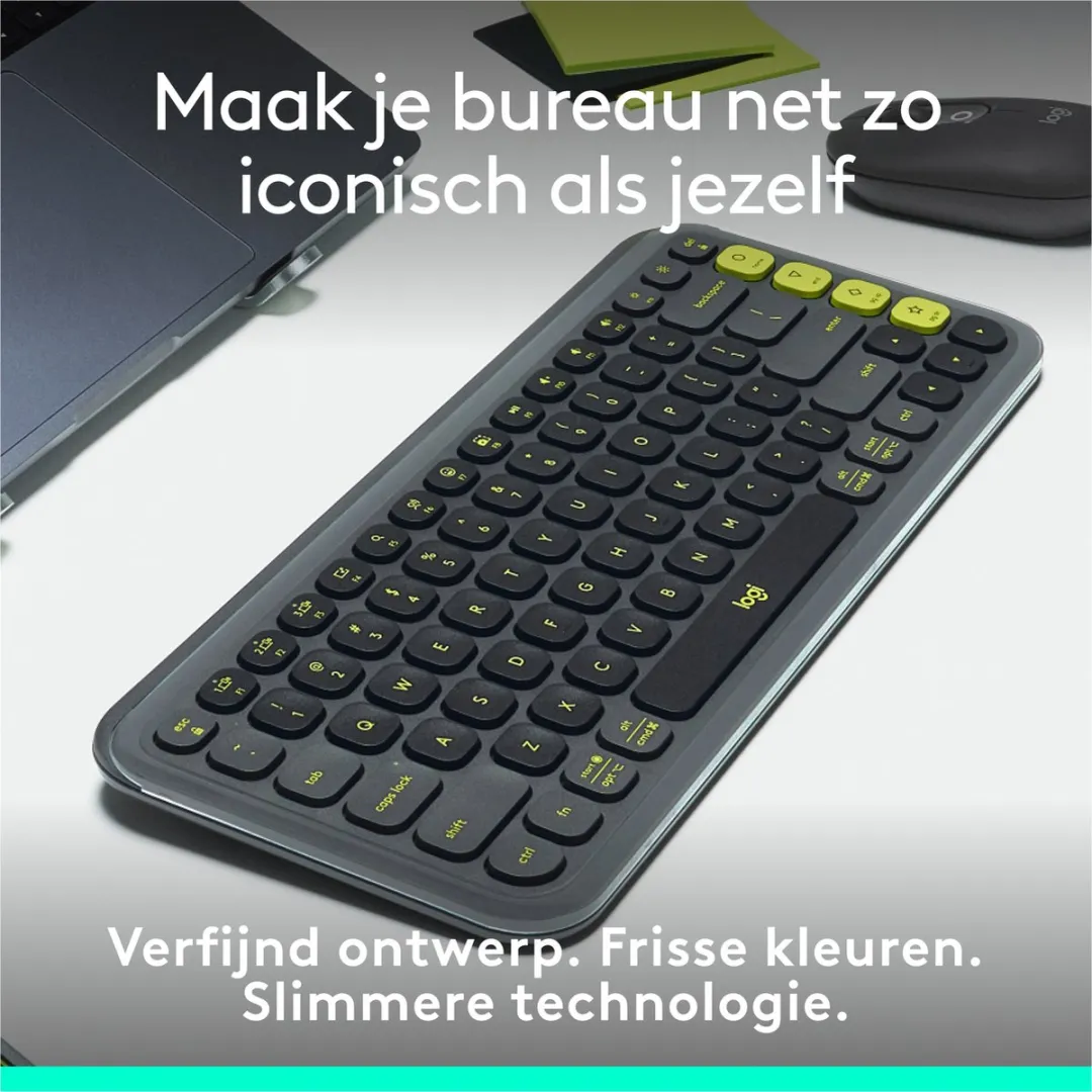 Logitech POP Icon Keys Draadloos Toetsenbord - Graphite Green