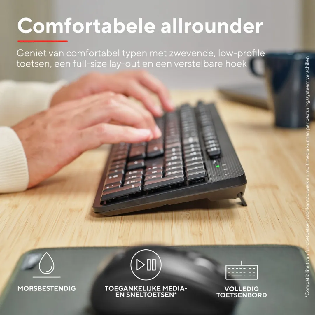 Trust Ody V2 Draadloos Toetsenbord - Qwerty US - Zwart