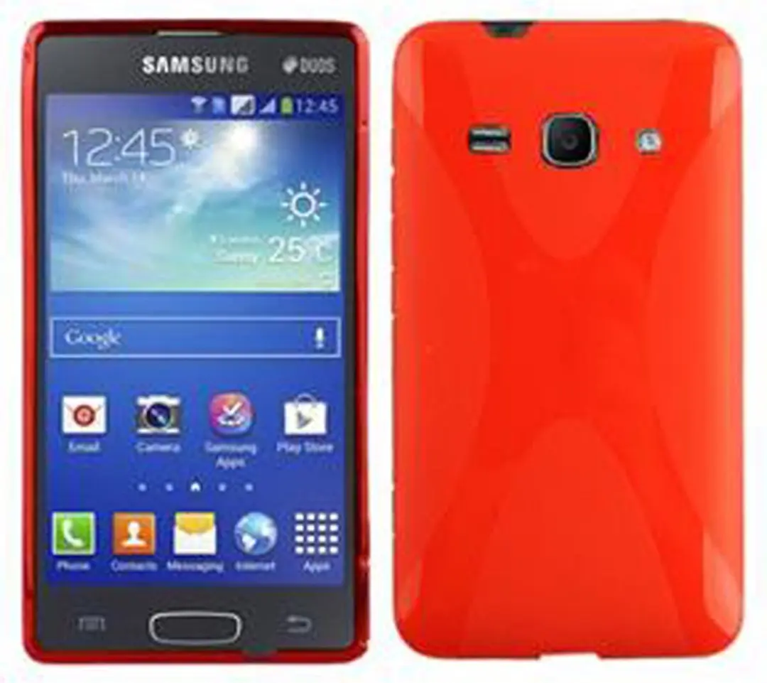 Cadorabo Hoesje geschikt voor Samsung Galaxy ACE 3 in INFERNO ROOD