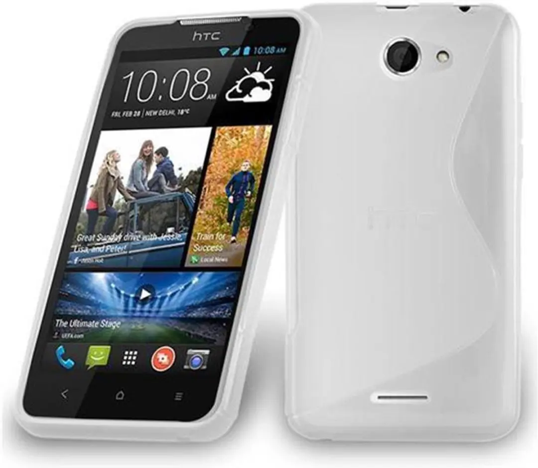 Cadorabo Hoesje geschikt voor HTC Desire 316 / 516 in SEMI-TRANSPARANT