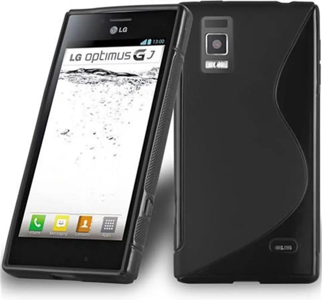 Cadorabo Hoesje geschikt voor LG OPTIMUS GJ in ZWARTE OXIDE - Beschermhoes gemaakt van flexibel TPU silicone Case Cover