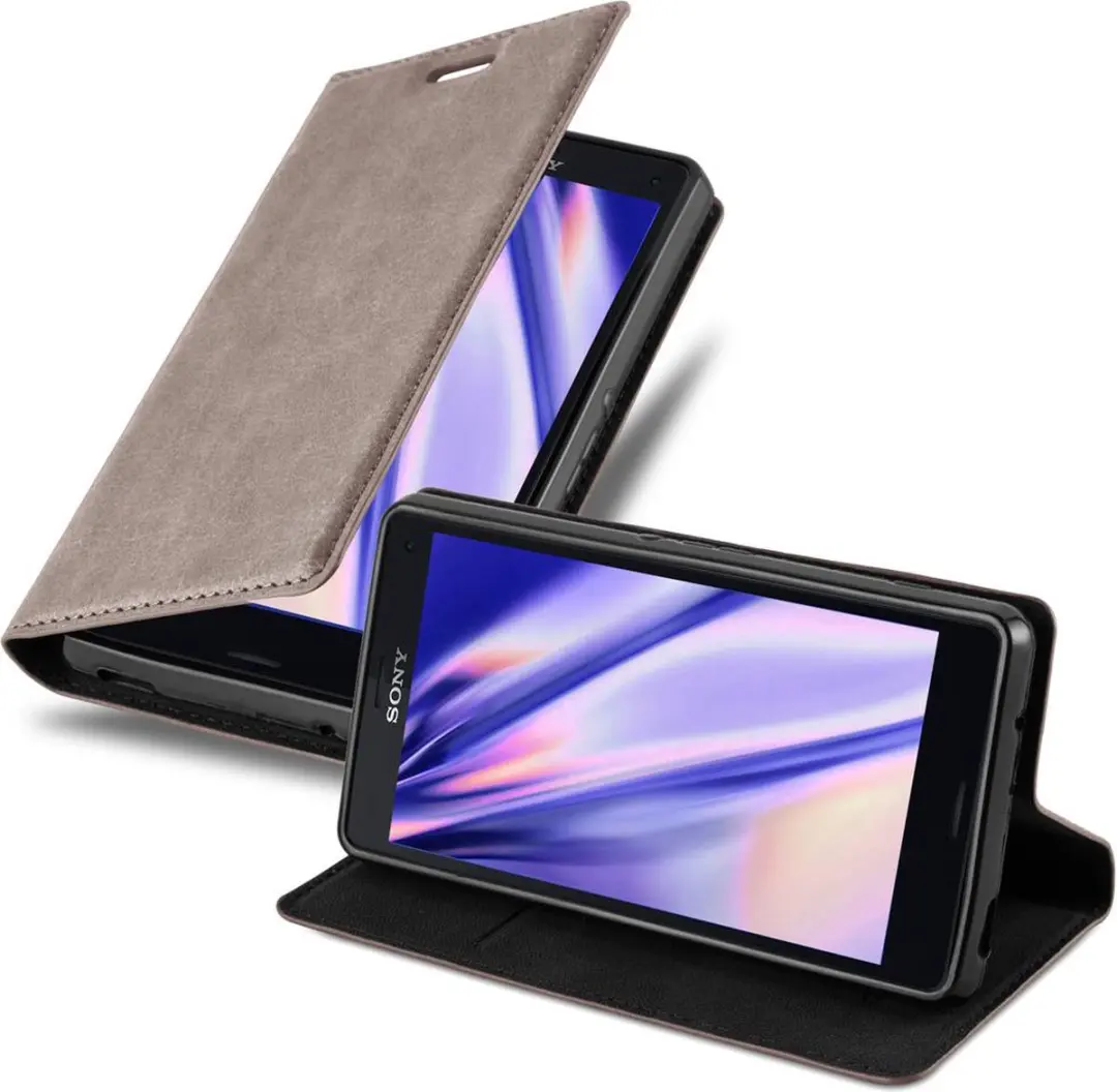 Cadorabo Hoesje geschikt voor Sony Xperia Z3 COMPACT in KOFFIE BRUIN