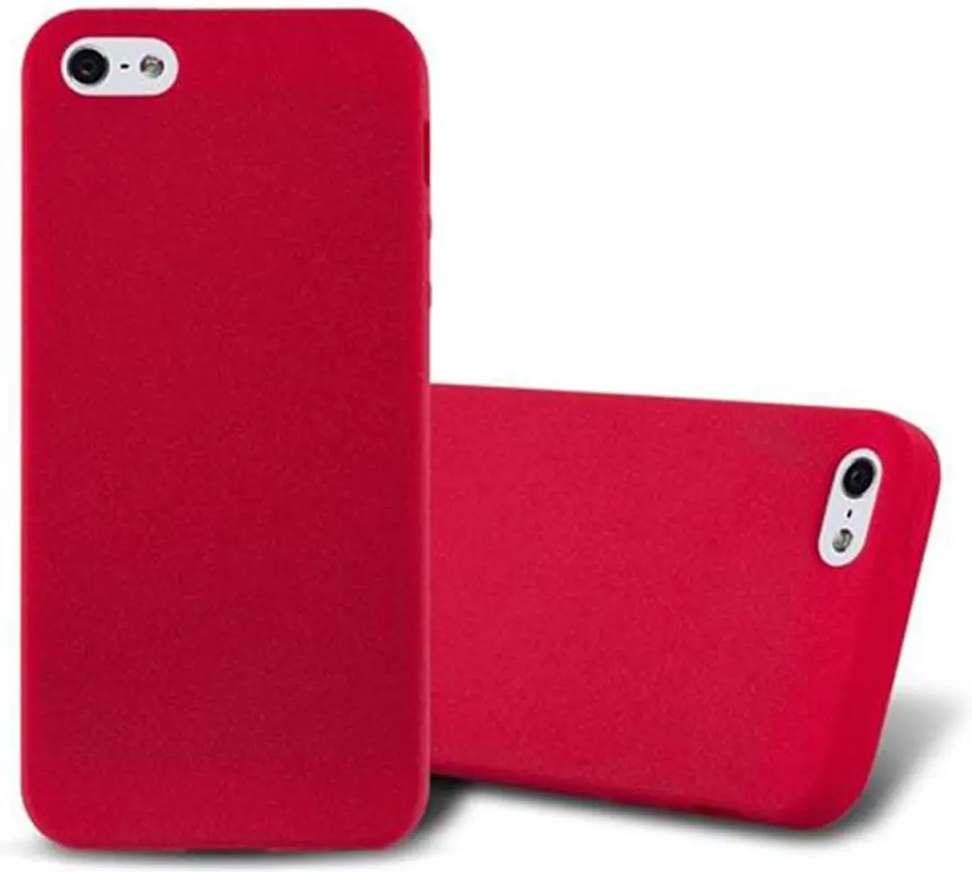 Cadorabo Hoesje geschikt voor Apple iPhone 5 / 5S / SE 2016 in FROST ROOD