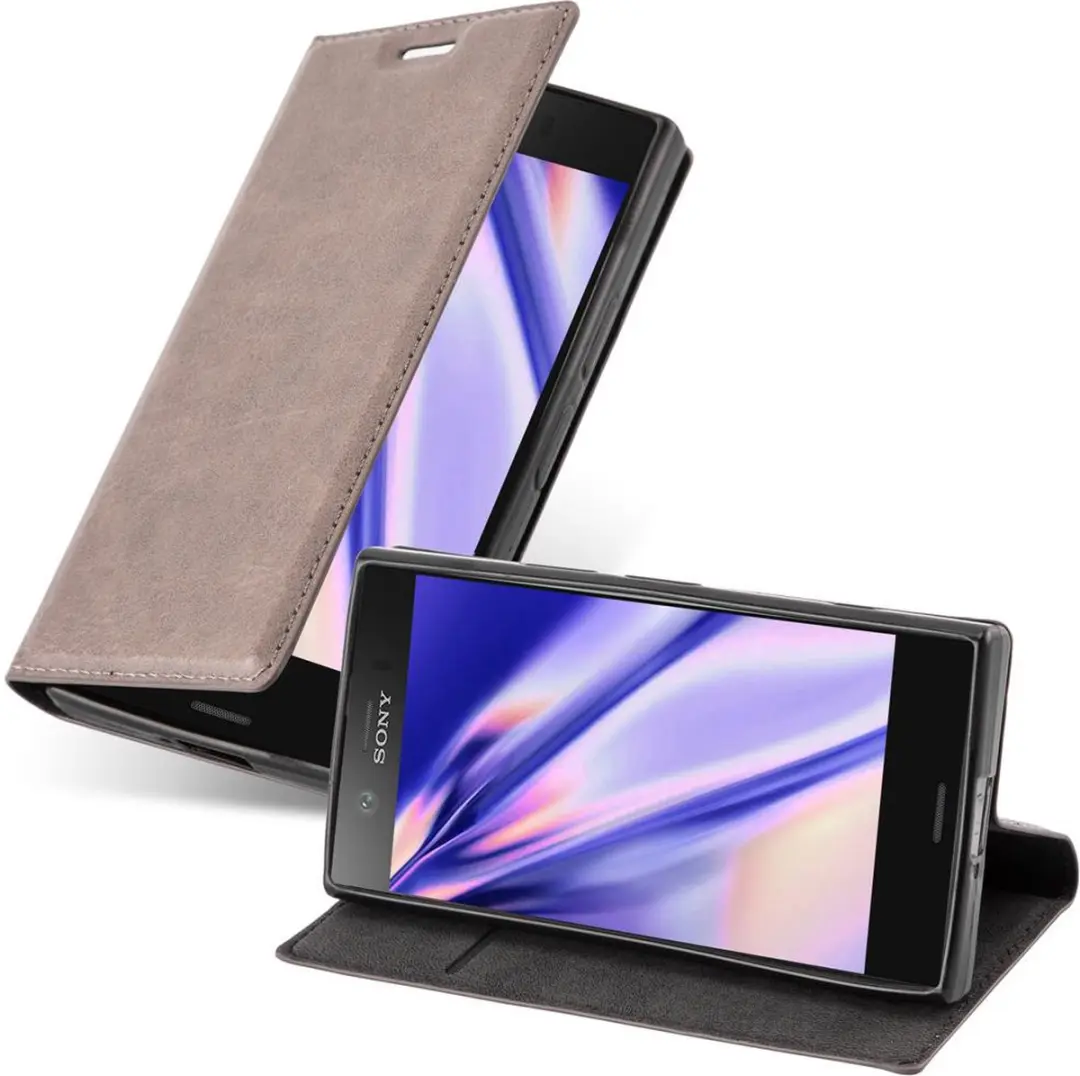 Cadorabo Hoesje geschikt voor Sony Xperia Z1 COMPACT in KOFFIE BRUIN