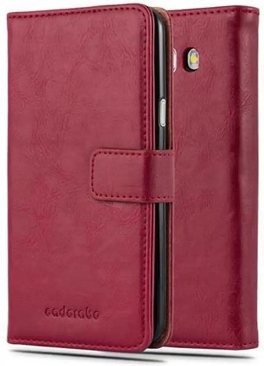 Cadorabo Hoesje geschikt voor Samsung Galaxy J7 2016 in WIJN ROOD