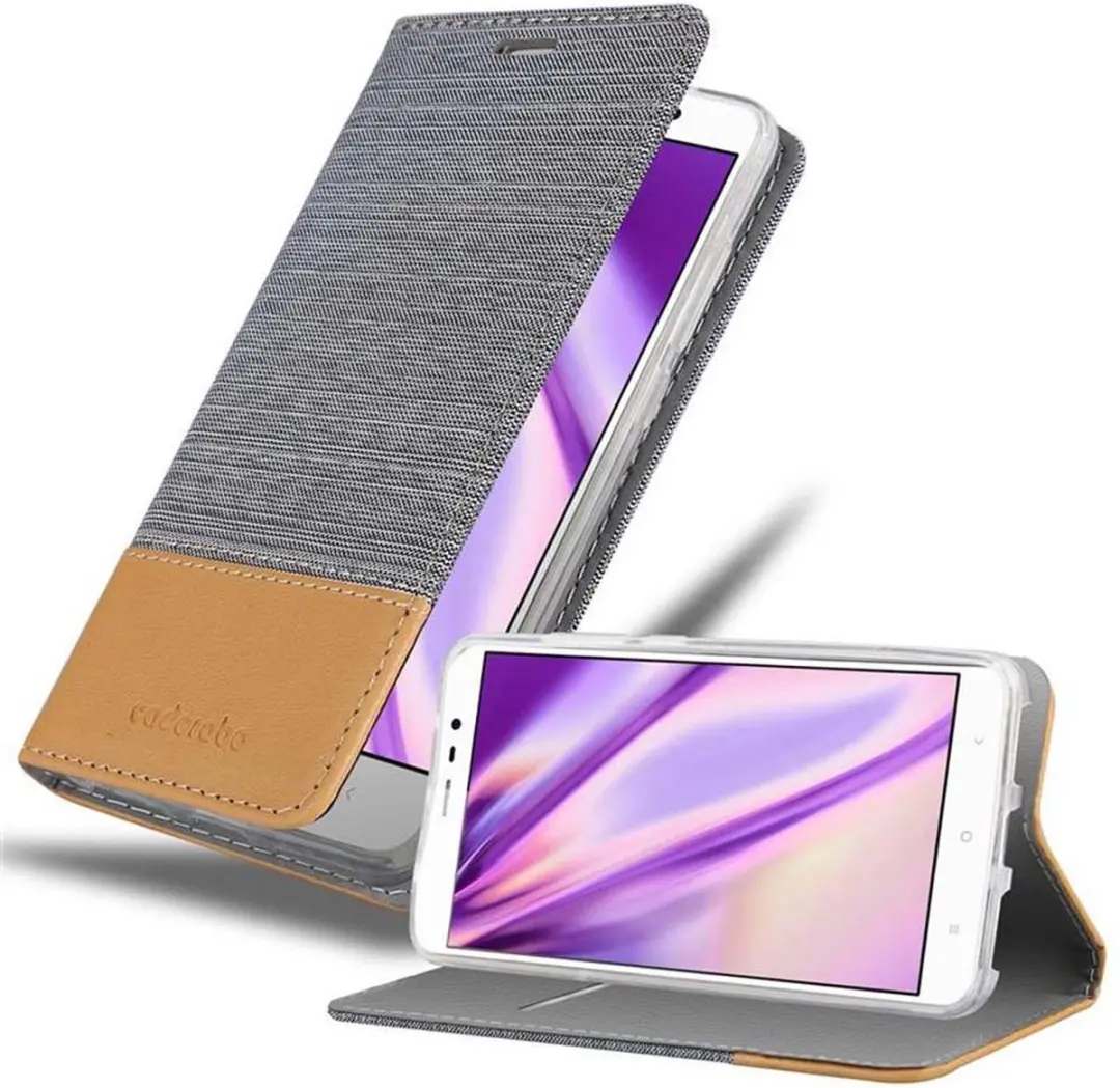 Cadorabo Hoesje geschikt voor Xiaomi RedMi NOTE 4 in LICHTGRIJS BRUIN