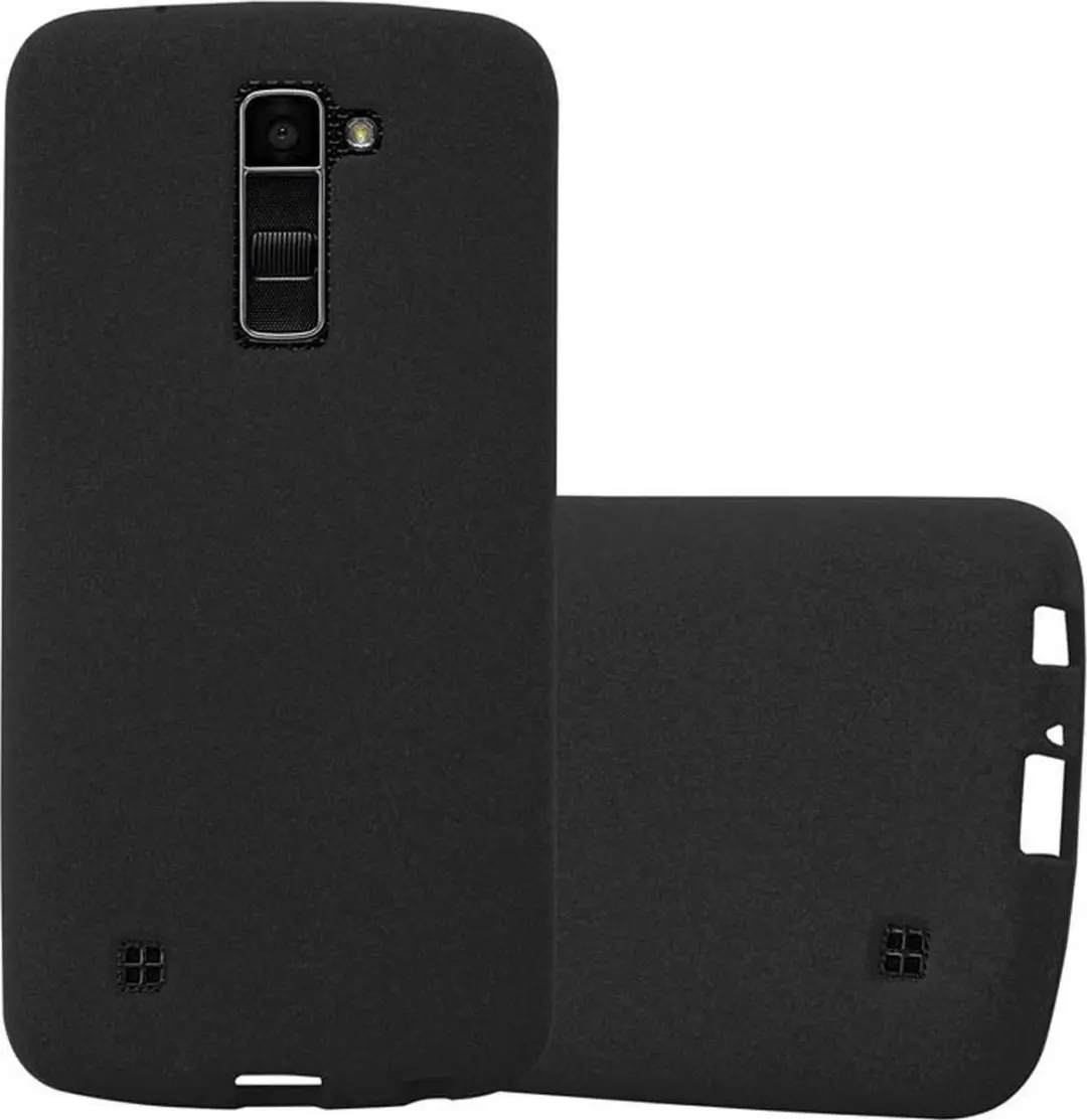 Cadorabo Hoesje geschikt voor LG K10 2016 in FROST ZWART