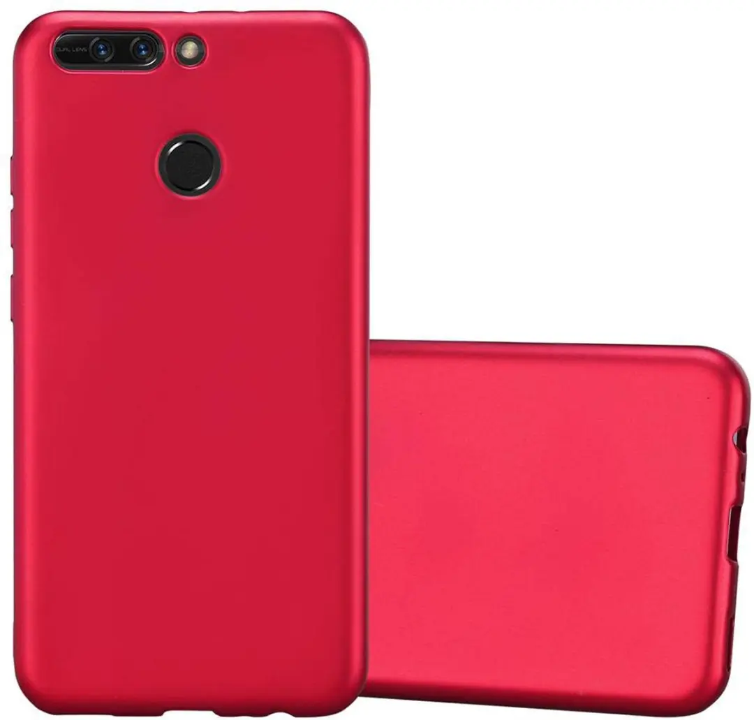Cadorabo Hoesje geschikt voor Honor 8 PRO in METALLIC ROOD