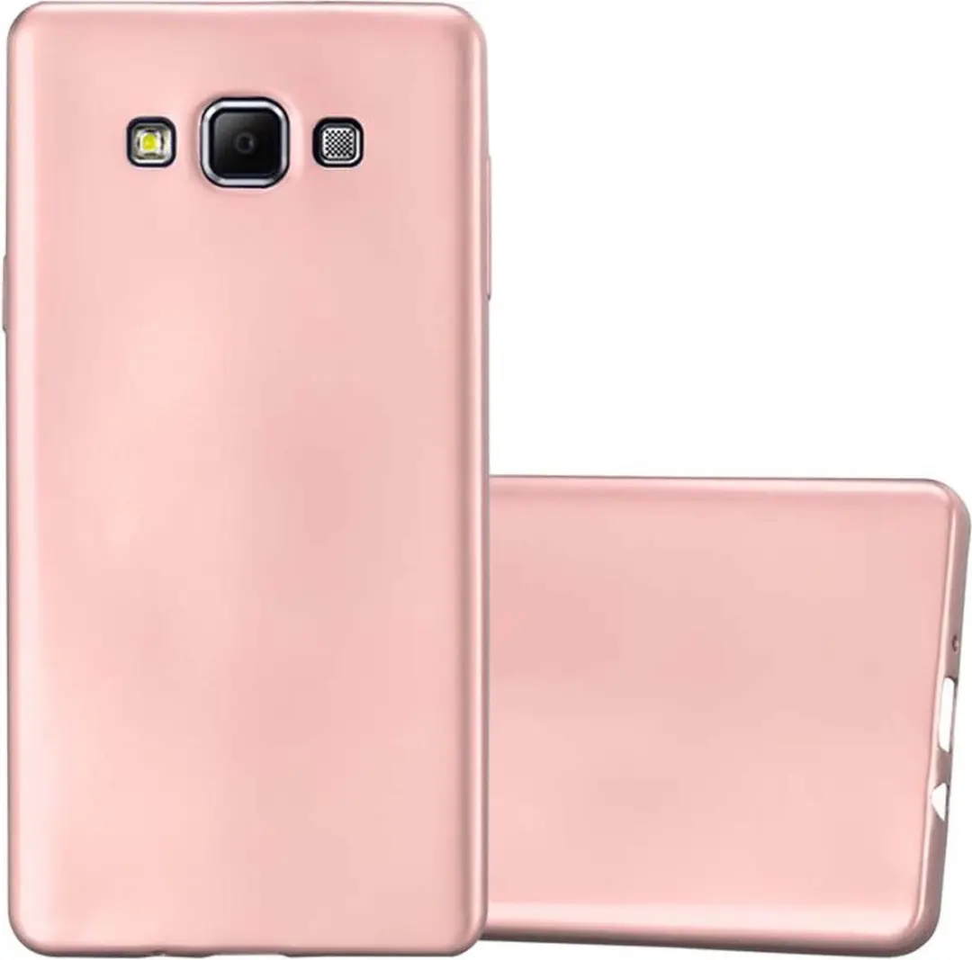 Cadorabo Hoesje geschikt voor Samsung Galaxy A7 2015 in METALLIC ROSE GOUD