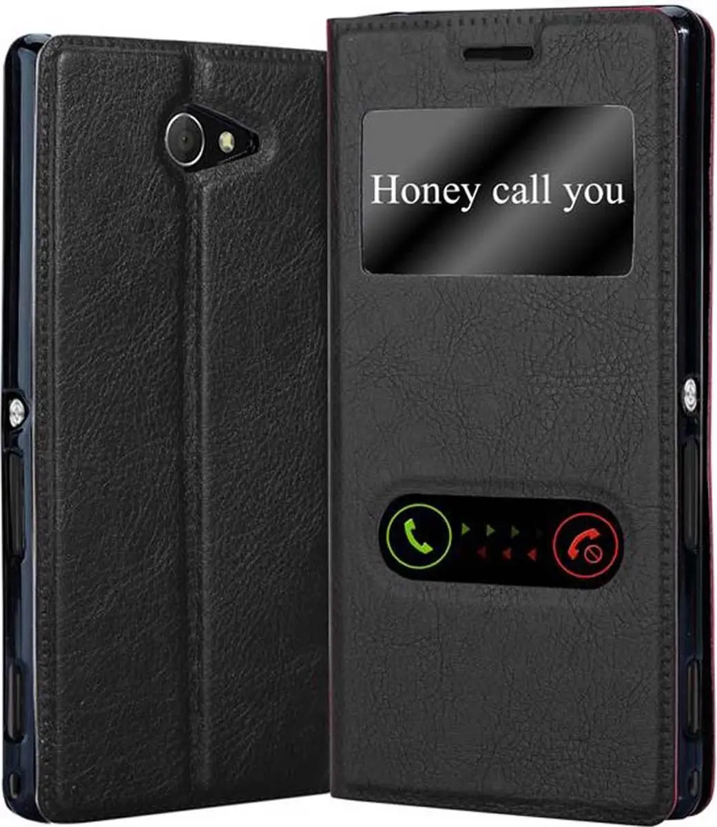 Cadorabo Hoesje geschikt voor Sony Xperia M2 / M2 AQUA in KOMEET ZWART