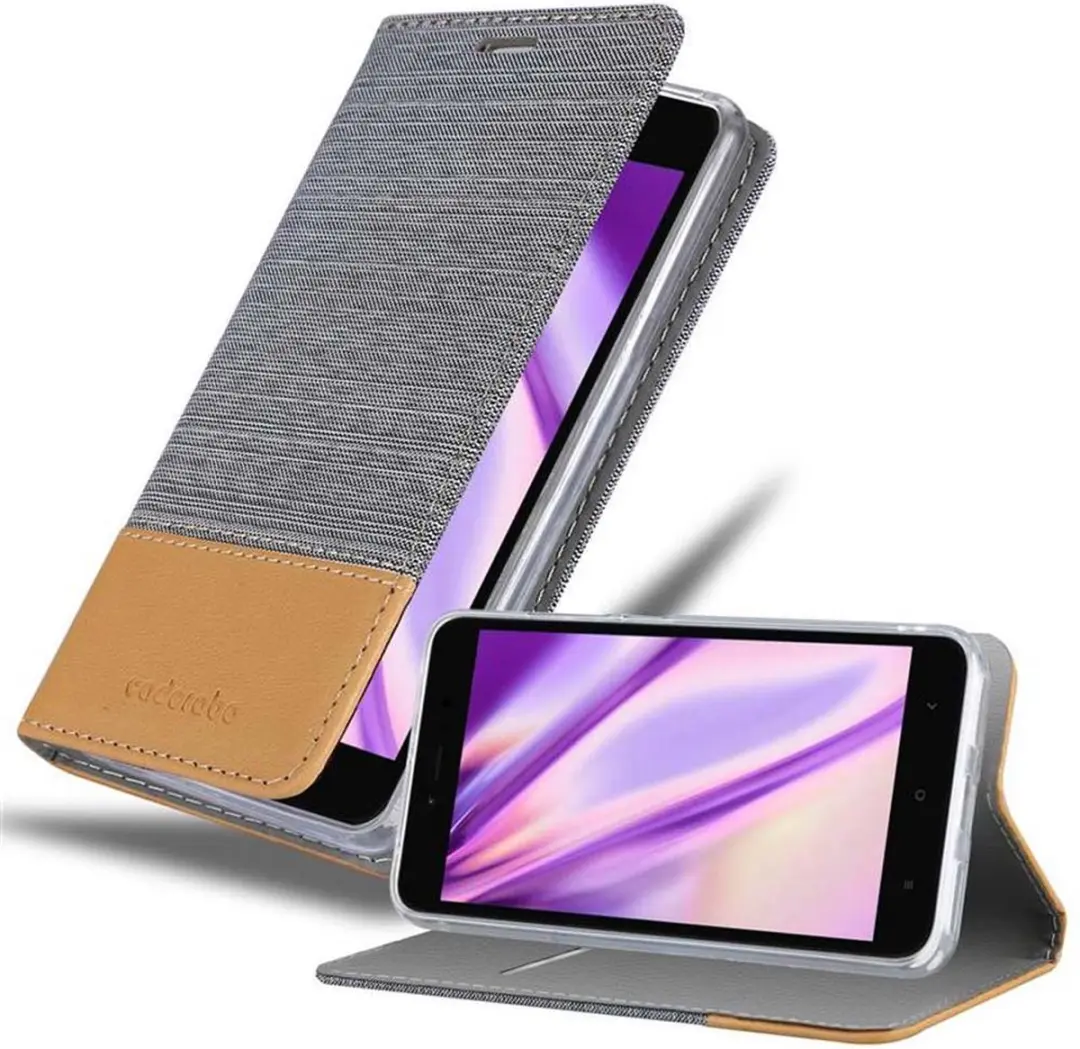 Cadorabo Hoesje geschikt voor Xiaomi RedMi NOTE 5A in LICHTGRIJS BRUIN