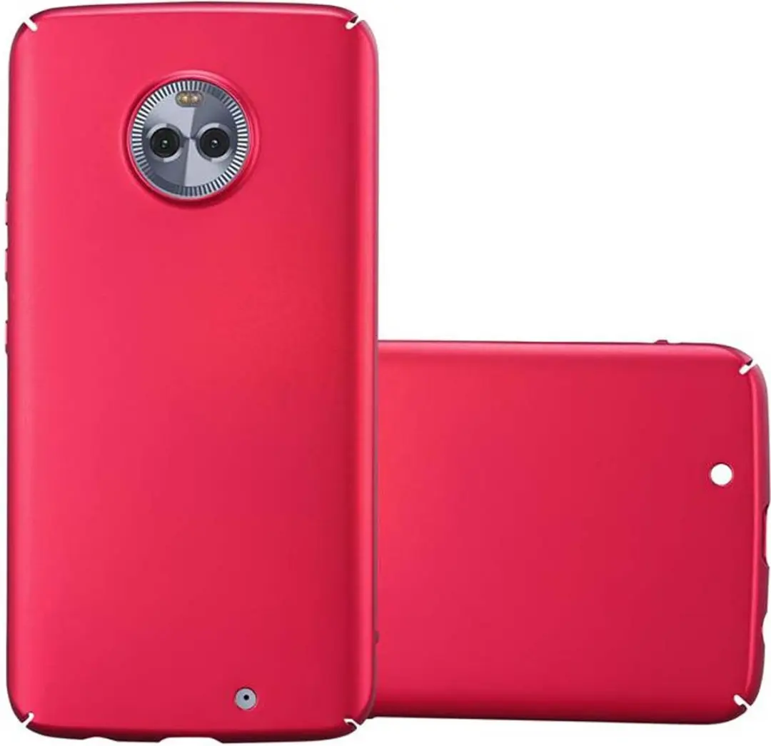 Cadorabo Hoesje geschikt voor Motorola MOTO X4 in METAAL ROOD