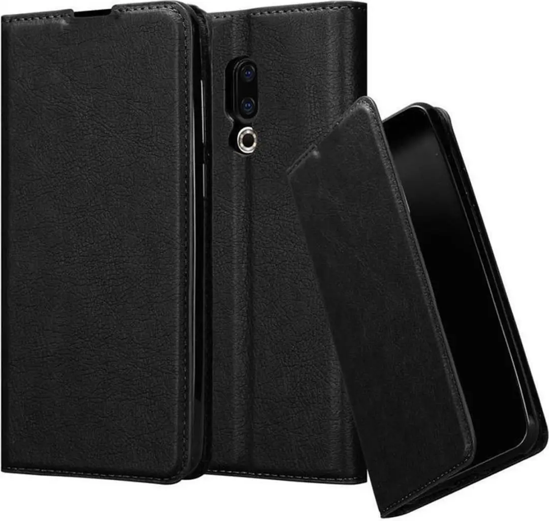 Cadorabo Hoesje geschikt voor MEIZU 16 in ZWARTE NACHT