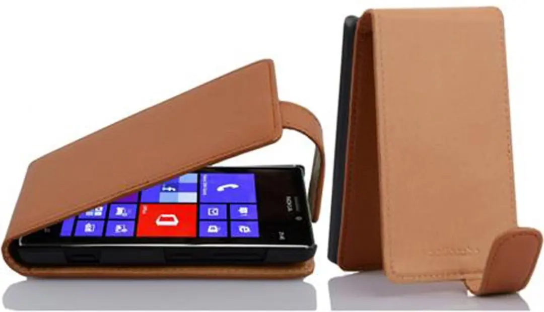 Cadorabo Hoesje geschikt voor Nokia Lumia 925 in COGNAC BRUIN