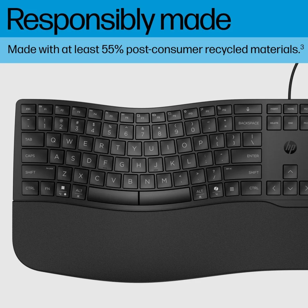 HP 485 CFT WD KBD Toetsenbord - USB - Zwart