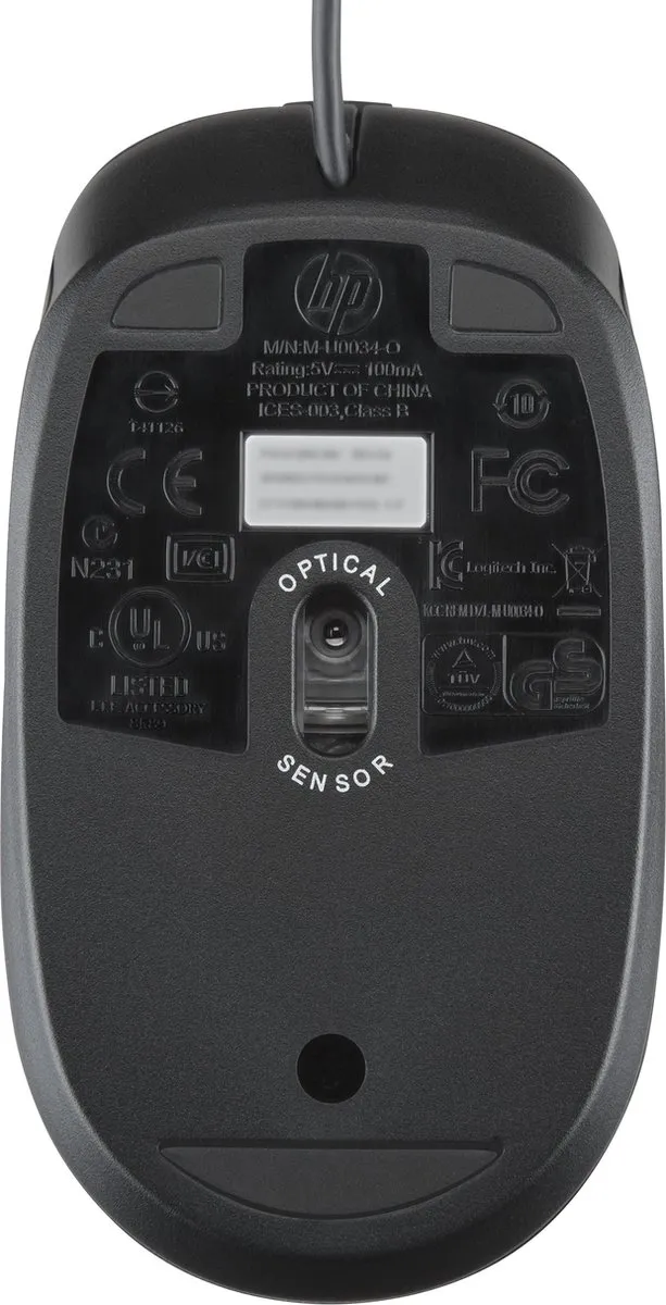 HP QY777AA Muis - 3 Knoppen - Zwart