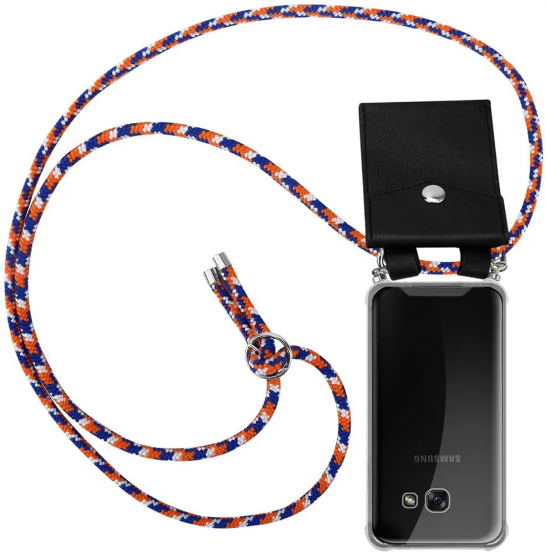 Cadorabo Hoesje geschikt voor Samsung Galaxy A5 2017 in ORANJE BLAUW WIT