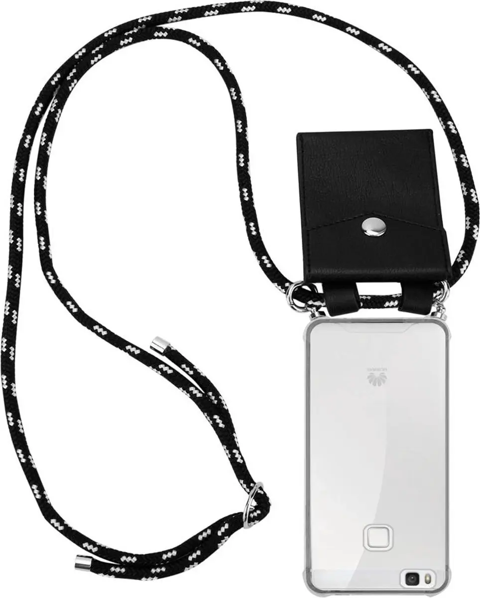 Cadorabo Hoesje geschikt voor Huawei P9 LITE 2016 / G9 LITE in ZWART ZILVER